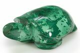 Flowery, Malachite Turtle Carving - DR Congo #317781-1